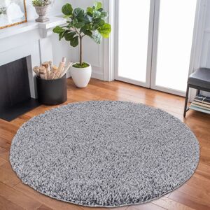 Shaggy Rugs LTD (120x120 cm (Round)(4ftx4ft)) Modern Grey Shaggy Rug - Soft Plush Area Carpet fo Shaggy Rugs LTD (120x120 cm (Round)(4ftx4ft)) Modern Grey Shaggy Rug - Soft Plush Area Carpet fo