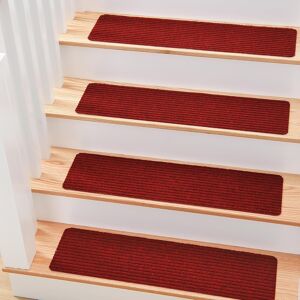 yao96266 (Red, 15PCS) Non-Slip Stair Tread Pads 76X20CM Carpet Stair Mats Self-Adhesive S yao96266 (Red, 15PCS) Non-Slip Stair Tread Pads 76X20CM Carpet Stair Mats Self-Adhesive S
