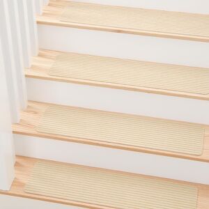 yao96266 (Beige, 15PCS) Non-Slip Stair Tread Pads 76X20CM Carpet Stair Mats Self-Adhesive yao96266 (Beige, 15PCS) Non-Slip Stair Tread Pads 76X20CM Carpet Stair Mats Self-Adhesive