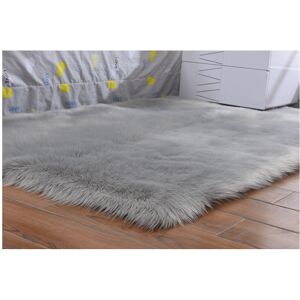 Unbranded (Grey, 80cm/31.50in) Faux Fur Fluffy Sheepskin Rug Non Slip Floor Carpet Fur Rug Unbranded (Grey, 80cm/31.50in) Faux Fur Fluffy Sheepskin Rug Non Slip Floor Carpet Fur Rug