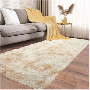 Imperial Rooms (80 CM x 300 CM- Large Hallway Runner Rug, Tie Dye Cream) Shaggy Large Rugs Non Imperial Rooms (80 CM x 300 CM- Large Hallway Runner Rug, Tie Dye Cream) Shaggy Large Rugs Non