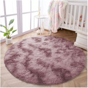 Imperial Rooms (120 CM x 120 CM- Circle Round Rug, Tie Dye Purple) Shaggy Large Rugs Non Slip B Imperial Rooms (120 CM x 120 CM- Circle Round Rug, Tie Dye Purple) Shaggy Large Rugs Non Slip B