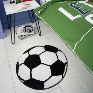 Catherine Lansfield Kids It's A Goal Football Shaped Rug White Catherine Lansfield Kids It's A Goal Football Shaped Rug White