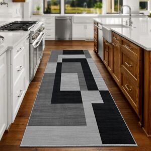 Imperial Rooms (80 x 150 cm (2 ft 8 in x 5 ft)– Large Kitchen Runner/Entryway Hallway Rug, Blac Imperial Rooms (80 x 150 cm (2 ft 8 in x 5 ft)– Large Kitchen Runner/Entryway Hallway Rug, Blac