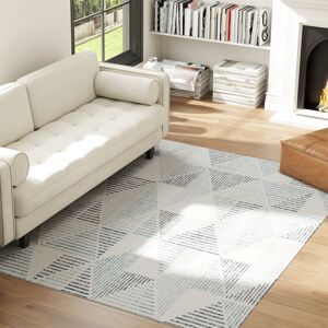 (Multicoloured M) HOMCOM Non-Slip Large Rug for Living Room (Multicoloured M) HOMCOM Non-Slip Large Rug for Living Room
