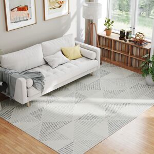(Grey L) HOMCOM Non-Slip Large Rug for Living Room (Grey L) HOMCOM Non-Slip Large Rug for Living Room