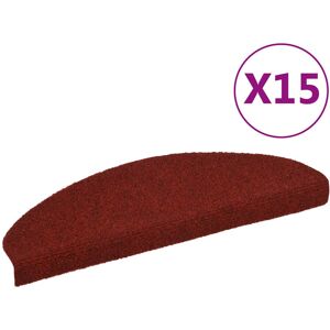 vidaXL 15x Self-adhesive Stair Mats Needle Punch 65x21x4cm Red Tread Rugs vidaXL 15x Self-adhesive Stair Mats Needle Punch 65x21x4cm Red Tread Rugs
