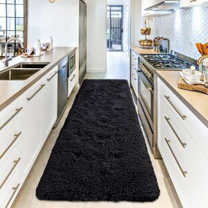 Moonlight Bedding Limited (Large Runner (80x300cm), Black Shaggy Rug) Non Slip Shaggy Rugs & Printed Runne Moonlight Bedding Limited (Large Runner (80x300cm), Black Shaggy Rug) Non Slip Shaggy Rugs & Printed Runne