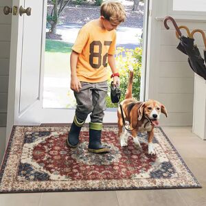 Imperial Rooms (40x60 CM- Small Doormat, Floral Red Mat) Washable Door Mats Small Rug Carpet In Imperial Rooms (40x60 CM- Small Doormat, Floral Red Mat) Washable Door Mats Small Rug Carpet In