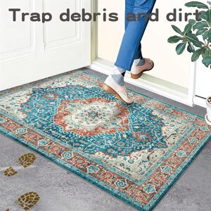 Imperial Rooms (60x110 CM- Large Doormat, Rust Blue Mat) Washable Door Mats Small Rug Carpet In Imperial Rooms (60x110 CM- Large Doormat, Rust Blue Mat) Washable Door Mats Small Rug Carpet In