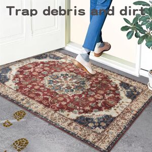 Imperial Rooms (60x110 CM- Large Doormat, Floral Red Mat) Washable Door Mats Small Rug Carpet I Imperial Rooms (60x110 CM- Large Doormat, Floral Red Mat) Washable Door Mats Small Rug Carpet I