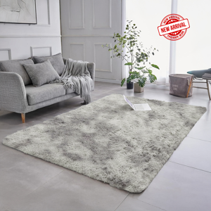 Moonlight Bedding Limited (160 x 230 cm (5ft 3in x 7ft 6in), Silver Light Grey Tye Dye) Xtra Large Area Ru Moonlight Bedding Limited (160 x 230 cm (5ft 3in x 7ft 6in), Silver Light Grey Tye Dye) Xtra Large Area Ru