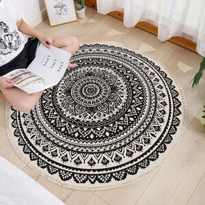 GreenZech (Type A) Morocco Area Rug Round Carpet Bohemian Style Tassel Mat Door Room Decor GreenZech (Type A) Morocco Area Rug Round Carpet Bohemian Style Tassel Mat Door Room Decor