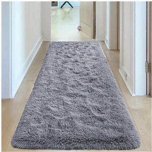 Moonlight Bedding Limited (Grey, 60cm x 220 cm (2ft x 7ft 3")) Non Slip Rugs Soft Shaggy Area Rugs Runner Moonlight Bedding Limited (Grey, 60cm x 220 cm (2ft x 7ft 3")) Non Slip Rugs Soft Shaggy Area Rugs Runner