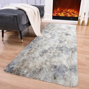 Oxford Homeware (80 x 150 cm (2ft 6in x 5ft), Silver) Thick Large Shaggy Rugs for Living Room No Oxford Homeware (80 x 150 cm (2ft 6in x 5ft), Silver) Thick Large Shaggy Rugs for Living Room No
