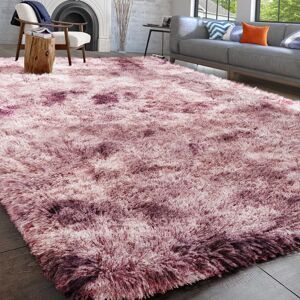 Oxford Homeware (200 x 290 cm (6ft 7in x 9ft 3in), Pink Lilac) Thick Large Shaggy Rugs for Livin Oxford Homeware (200 x 290 cm (6ft 7in x 9ft 3in), Pink Lilac) Thick Large Shaggy Rugs for Livin