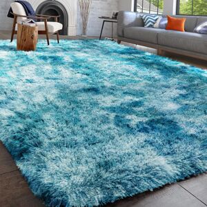 Oxford Homeware (200 x 290 cm (6ft 7in x 9ft 3in), Teal) Thick Large Shaggy Rugs for Living Room Oxford Homeware (200 x 290 cm (6ft 7in x 9ft 3in), Teal) Thick Large Shaggy Rugs for Living Room