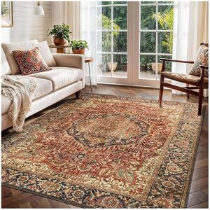 SUPREME BEDDING LTD (200x290cm – Large Living Room Rug) Majestic Vintage Traditional Cashmere Rug - SUPREME BEDDING LTD (200x290cm – Large Living Room Rug) Majestic Vintage Traditional Cashmere Rug -