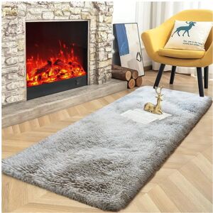 BedLooms (Silver, 60x220cm (2ft x 7ft)) Shaggy Rug Soft Fluffy Carpet - Modern Living Roo BedLooms (Silver, 60x220cm (2ft x 7ft)) Shaggy Rug Soft Fluffy Carpet - Modern Living Roo
