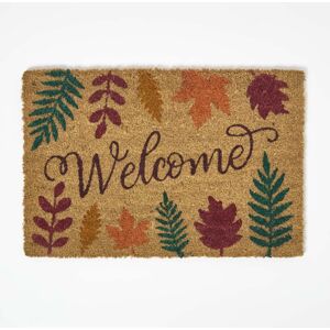 Homescapes Autumn Leaves Non-Slip Coir Doormat, 40 x 60 cm Homescapes Autumn Leaves Non-Slip Coir Doormat, 40 x 60 cm