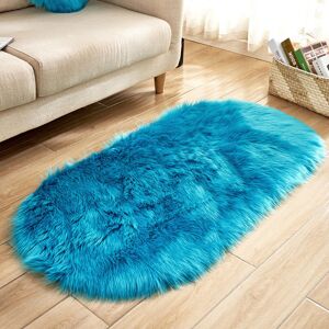 Unbranded (Blue) Super Soft Faux Sheepskin Area Rugs For Bedroom Floor Carpet Faux Rug Bed Unbranded (Blue) Super Soft Faux Sheepskin Area Rugs For Bedroom Floor Carpet Faux Rug Bed