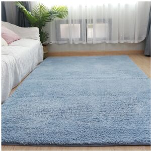 Unbranded (blue, 60*160cm) Solid color thickened lambskin carpet for the living room and b Unbranded (blue, 60*160cm) Solid color thickened lambskin carpet for the living room and b