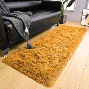 Moonlight Bedding Limited (Small Runner (80x150cm), Ochre Shaggy Rug) Non Slip Shaggy Rugs & Printed Runne Moonlight Bedding Limited (Small Runner (80x150cm), Ochre Shaggy Rug) Non Slip Shaggy Rugs & Printed Runne