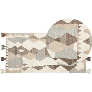 Beliani Kilim Area Rug Multicolour Wool and Cotton - Area Rug Beliani Kilim Area Rug Multicolour Wool and Cotton - Area Rug
