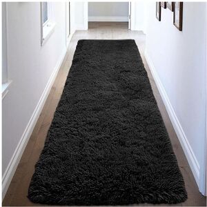 Unbranded (Black, 60cm x 220cm (2ft x 7ft 3")) Extra Long Hallway Runner Rug Living Room B Unbranded (Black, 60cm x 220cm (2ft x 7ft 3")) Extra Long Hallway Runner Rug Living Room B
