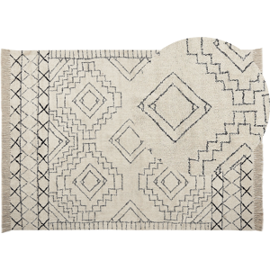 Beliani Cotton Aztec Pattern Area Rug - 140x200cm Beliani Cotton Aztec Pattern Area Rug - 140x200cm