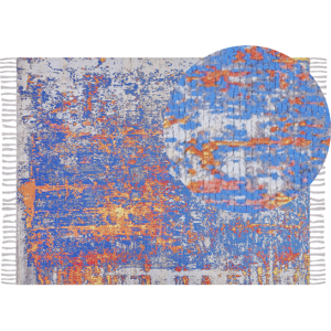 Beliani Multicolour Polyester Cotton 150 x 230 cm Handwoven Rug - Area Rug Beliani Multicolour Polyester Cotton 150 x 230 cm Handwoven Rug - Area Rug