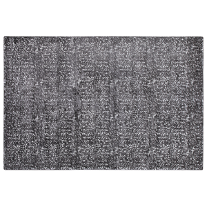 Beliani Viscose Area Rug Grey Silver 160x230cm - Area Rug Beliani Viscose Area Rug Grey Silver 160x230cm - Area Rug