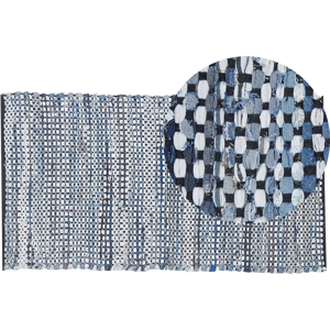 Beliani Cotton Multicolour Rag Rug - Rectangular Beliani Cotton Multicolour Rag Rug - Rectangular