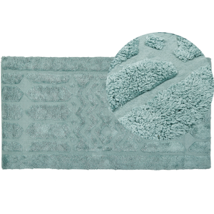 Beliani Cotton Area Rug Mint - Geometric Pattern - 80x150cm - Living Room Decor Beliani Cotton Area Rug Mint - Geometric Pattern - 80x150cm - Living Room Decor