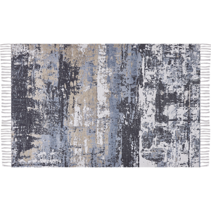 Beliani Multicolour Polyester Cotton Handwoven Rug - Area Rug 140x200 cm Beliani Multicolour Polyester Cotton Handwoven Rug - Area Rug 140x200 cm