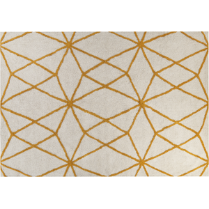 Beliani Cotton Geometric Area Rug - 160x230cm - Modern Design Beliani Cotton Geometric Area Rug - 160x230cm - Modern Design