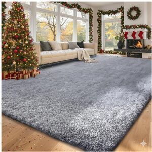 Oxford Homeware (200 cm x 290 cm (6ft 7" x 9ft 6")-_Extra Large Area Rugs, Grey) Non Slip Shaggy Oxford Homeware (200 cm x 290 cm (6ft 7" x 9ft 6")-_Extra Large Area Rugs, Grey) Non Slip Shaggy