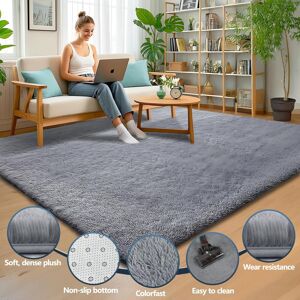 Oxford Homeware (Silver Grey, 200cm x 290cm (6ft 7" x 9ft 6")) Large Shaggy Rug Thick Pile Door Oxford Homeware (Silver Grey, 200cm x 290cm (6ft 7" x 9ft 6")) Large Shaggy Rug Thick Pile Door