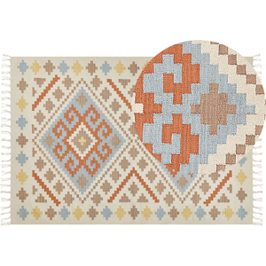 Beliani Kilim Area Rug Multicolour Cotton 160 x 230 cm - Area Rug Beliani Kilim Area Rug Multicolour Cotton 160 x 230 cm - Area Rug