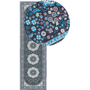 Beliani Gediz - Blue Oriental Pattern Runner Rug Beliani Gediz - Blue Oriental Pattern Runner Rug