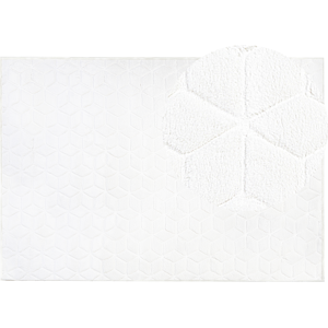 Beliani White Faux Rabbit Fur Rug - 160x230 cm - Soft Shaggy Decor Beliani White Faux Rabbit Fur Rug - 160x230 cm - Soft Shaggy Decor