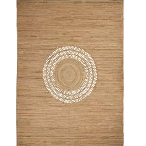 Beliani Beige Jute Rug - 300x400cm Boho Style Natural Pattern Beliani Beige Jute Rug - 300x400cm Boho Style Natural Pattern