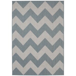 Think Rugs Cottage Zig Zag Rug Flat Weave Mat 120cm x 170cm (Blue) Think Rugs Cottage Zig Zag Rug Flat Weave Mat 120cm x 170cm (Blue)