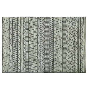 Beliani Rug Black and Grey Polyester 160 x 230 cm - Rug Beliani Rug Black and Grey Polyester 160 x 230 cm - Rug
