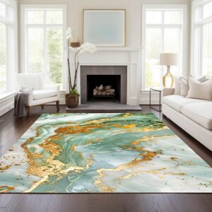 OIMG Sage Green Cream Gold Marble Abstract Modern Rug 2x3ft Washable Soft OIMG Sage Green Cream Gold Marble Abstract Modern Rug 2x3ft Washable Soft