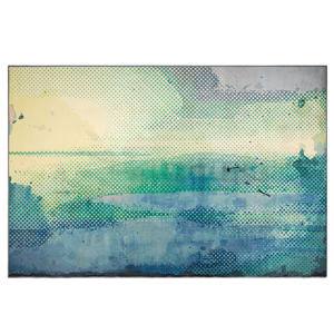 Beliani Modern Multicolour Watercolour Fabric 140 x 200 cm Area Rug - Area Rug Beliani Modern Multicolour Watercolour Fabric 140 x 200 cm Area Rug - Area Rug