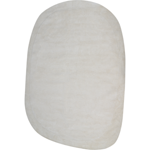 Beliani Off-White Viscose Wool Irregular Shape 200x300cm Area Rug - Area Rug Beliani Off-White Viscose Wool Irregular Shape 200x300cm Area Rug - Area Rug