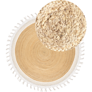 Beliani Yute 200cm Round Boho Rug Beliani Yute 200cm Round Boho Rug