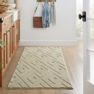 Imperial Rooms (80x150cm - Runner/Kitchen Rug, Rhombus Beige) High Low Pile Shaggy Geometric Ru Imperial Rooms (80x150cm - Runner/Kitchen Rug, Rhombus Beige) High Low Pile Shaggy Geometric Ru