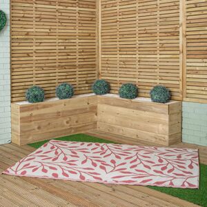 Smart Garden Products 1.5m x 2.1m Red Ochre Leaves Large Outdoor Alfresco Patio Rug Mat Smart Garden Products 1.5m x 2.1m Red Ochre Leaves Large Outdoor Alfresco Patio Rug Mat